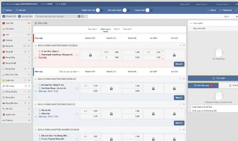 Tuyệt Chiêu Áp Dụng Cách Chơi Cá Cược Cầu Lông Tại 88Goals Hiệu Quả 2 Bảng kèo cá cược Cầu Lông Tại 88Goals