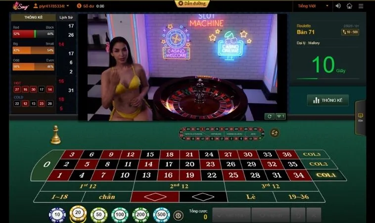Giao diện chơi Roulette Nhà Cái 88Goals