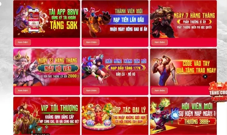 Khuyến Mãi 88Goals Cực Khủng Nhận Thưởng Tiền Tỷ Về Tay 1 Đa dạng các chương trình khuyến mãi 88Goals hấp dẫn tặng hội viên